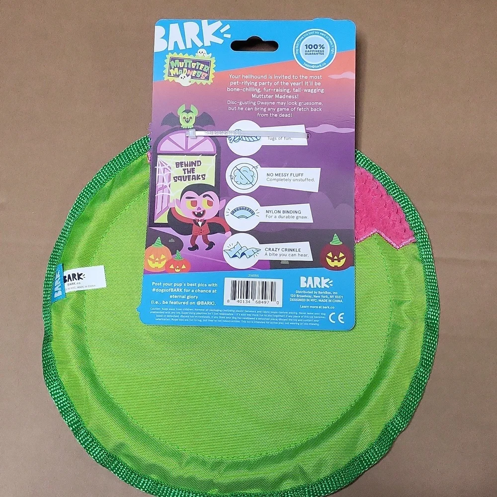Bark Vibrant Green and Pink Fetch Toy